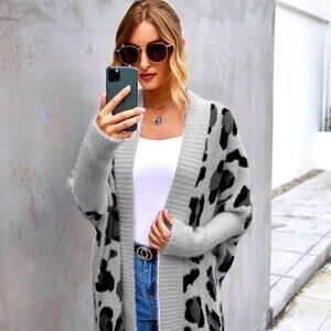 NWOT - Miss Sparkling Leopard Print Cardigan - Size M